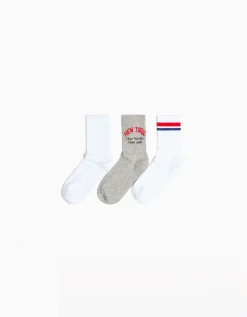 FEMME BERSHKA Chaussettes*Lot 3 chaussettes varsity