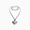 FEMME BERSHKA One Love*Lot 2 collier ras du cou cœur