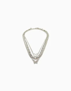 FEMME BERSHKA Tout voir*Lot 4 colliers à maillons papillon