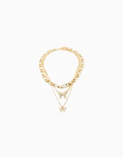 FEMME BERSHKA Y2K*Lot 3 colliers papillon