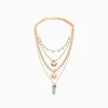 FEMME BERSHKA Tout voir*Lot 4 colliers pierres fantaisie