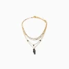 FEMME BERSHKA Tout voir*Lot 4 colliers pierres fantaisie
