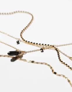 FEMME BERSHKA Tout voir*Lot 4 colliers pierres fantaisie