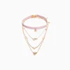 FEMME BERSHKA Tout voir*Lot 4 colliers ras-du-cou papillon cœur