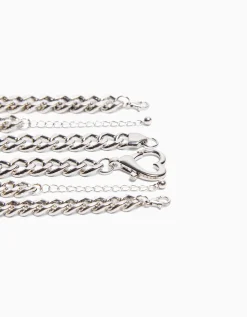 HOMME BERSHKA One Love*Lot de 3 bracelets chaînes