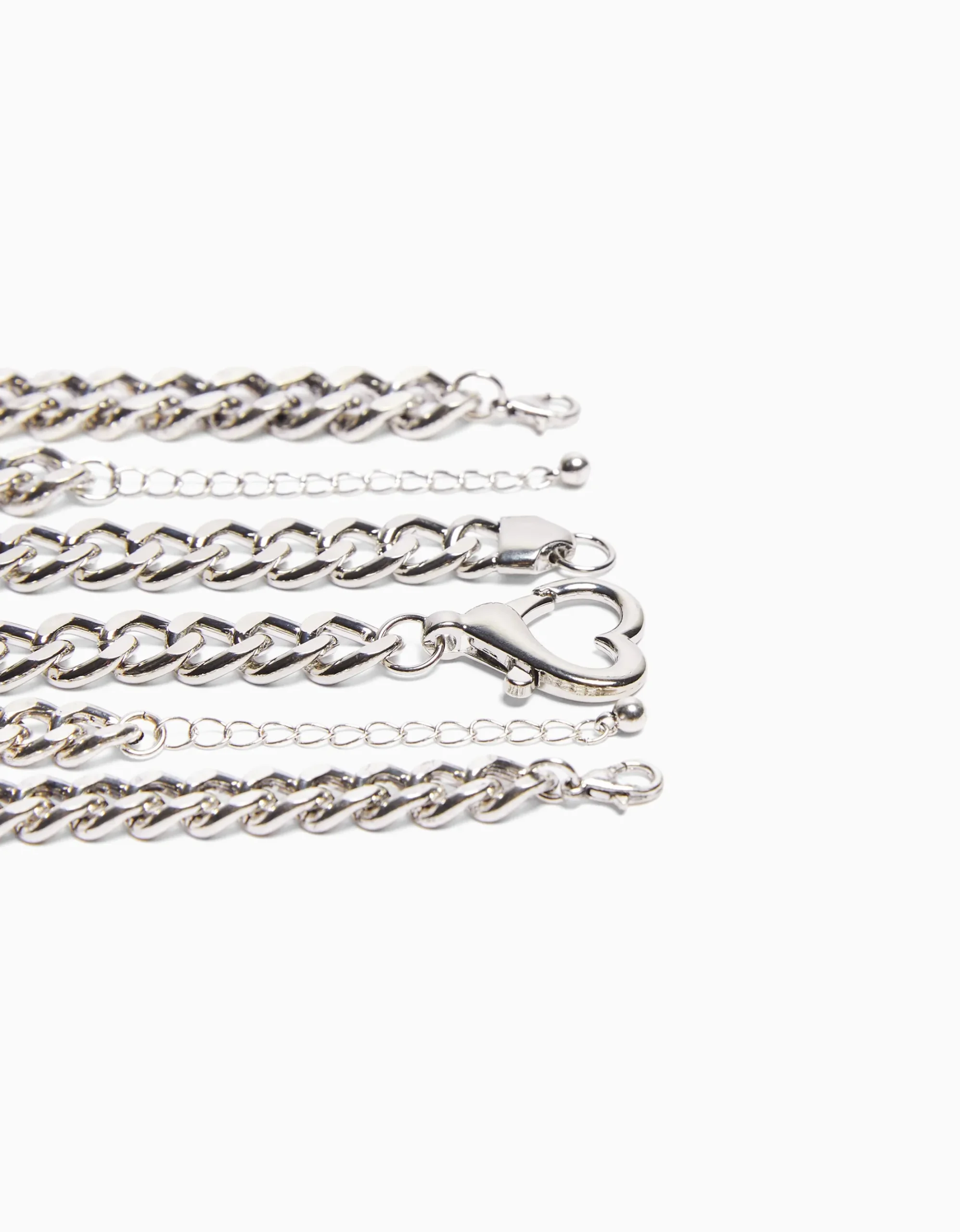 HOMME BERSHKA One Love*Lot de 3 bracelets chaînes