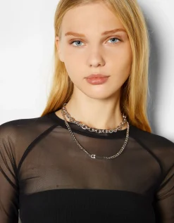 FEMME BERSHKA Tout voir*Lot de 4 colliers chaîne