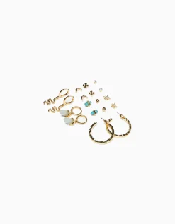 FEMME BERSHKA Tout voir*Lot 9 paires de boucles d’eilles serpent