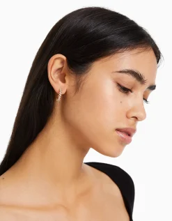 FEMME BERSHKA Accessoires*Lot 8 paires de boucles d’eilles anneaux strass