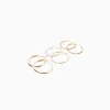 FEMME BERSHKA Tout voir*Lot 3 paires de boucles d’eilles créoles fines texturées