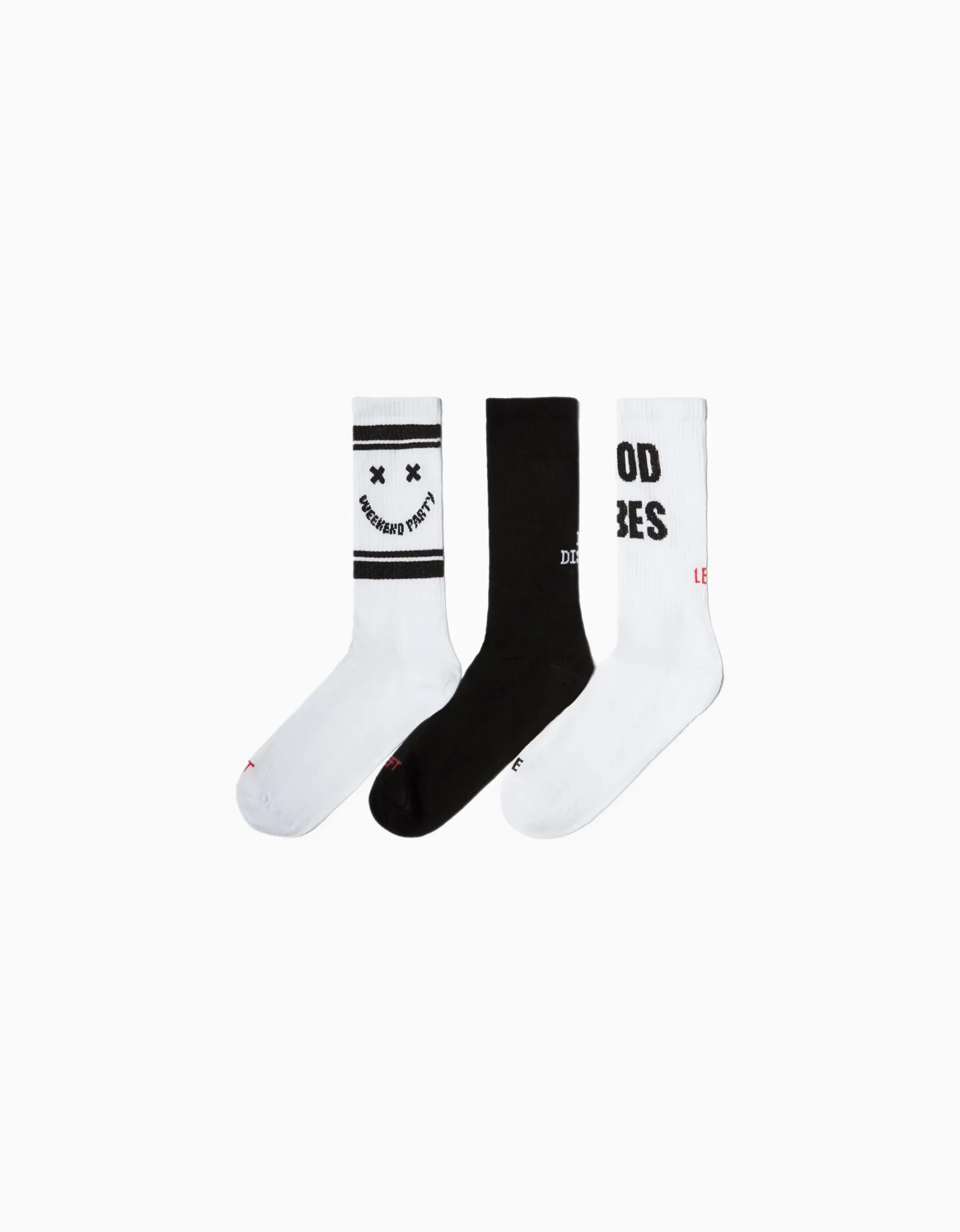 HOMME BERSHKA Chaussettes*Lot 3 paires de chaussettes imprimées
