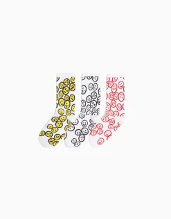 HOMME BERSHKA Chaussettes*Lot 3 paires de chaussettes imprimées