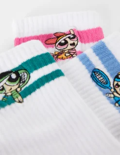 FEMME BERSHKA Cartoons*Lot 3 paires de chaussettes Super Nanas