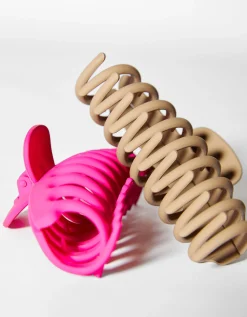 FEMME BERSHKA Accessoires cheveux*Lot 2 pinces à cheveux de couleur