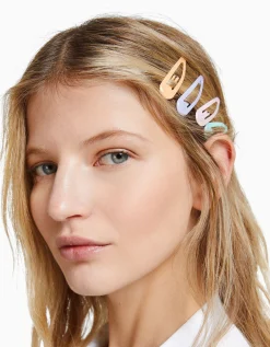 FEMME BERSHKA Accessoires cheveux*Lot 10 pinces couleurs
