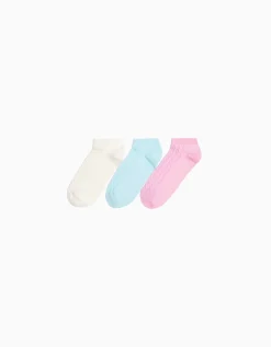 FEMME BERSHKA Chaussettes*Lot 3 socquettes texturées