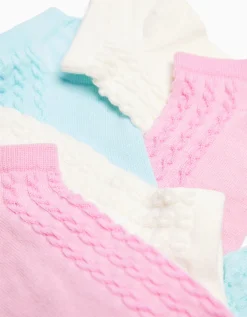 FEMME BERSHKA Chaussettes*Lot 3 socquettes texturées