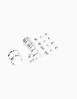 FEMME BERSHKA Tout voir*Lot sw 9 paires de boucles d'oreilles minimal