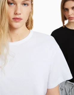 FEMME BERSHKA Packs*Lot 2 T-shirts oversize manches courtes