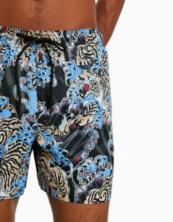 HOMME BERSHKA Maillots de bain*Maillot de bain imprimé tigre
