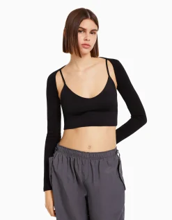 FEMME BERSHKA Tee-shirts*Manchettes basiques