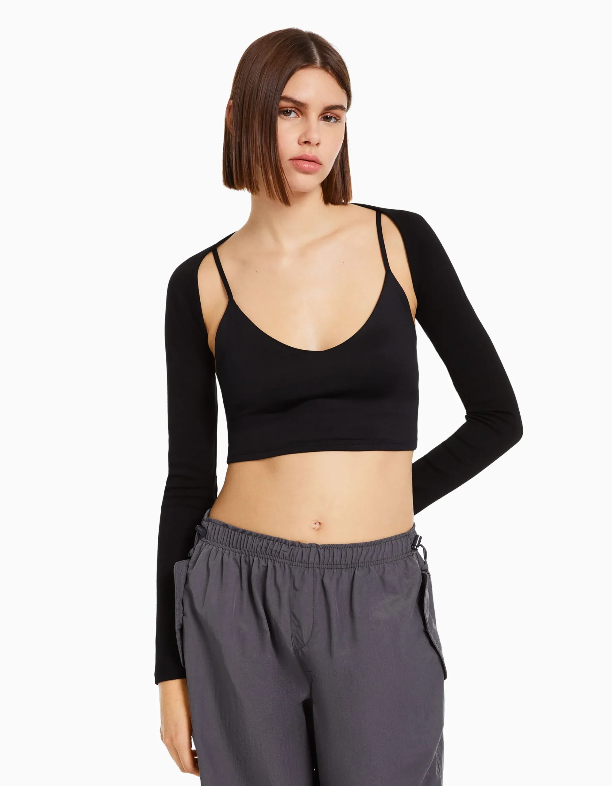 FEMME BERSHKA Tee-shirts*Manchettes basiques