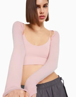 FEMME BERSHKA Tops et corsets*Manchettes basiques