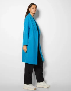 FEMME BERSHKA Trenchs et manteaux*Manteau laine mélangée épaules tombantes