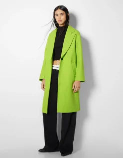 FEMME BERSHKA Trenchs et manteaux*Manteau laine mélangée épaules tombantes