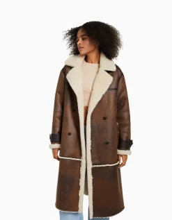 FEMME BERSHKA Trenchs et manteaux*Manteau long double face