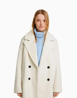 FEMME BERSHKA Trenchs et manteaux*Manteau long épaules tombantes