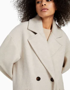 FEMME BERSHKA Trenchs et manteaux*Manteau long épaules tombantes