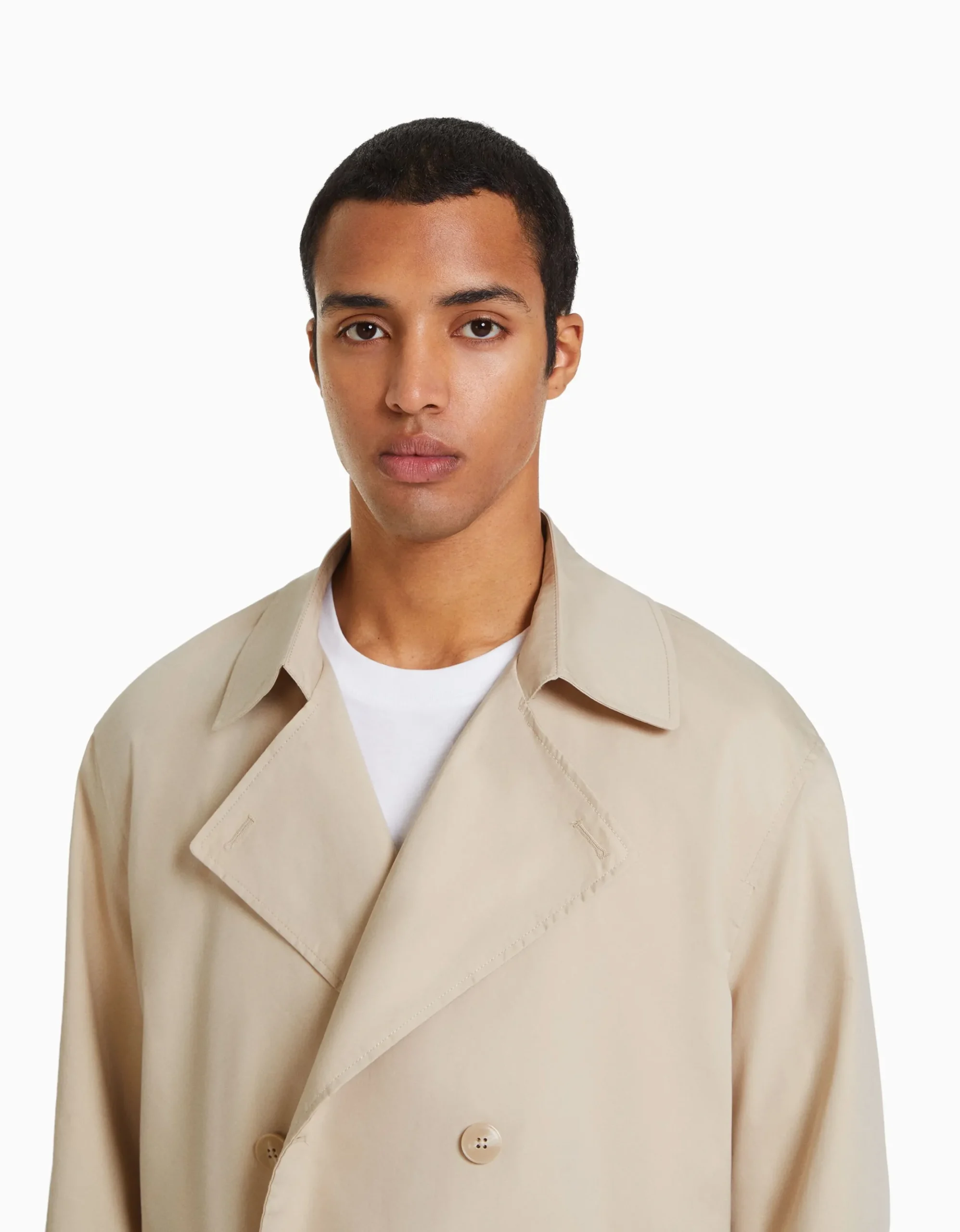 HOMME BERSHKA Blousons et manteaux*Manteau trench coton