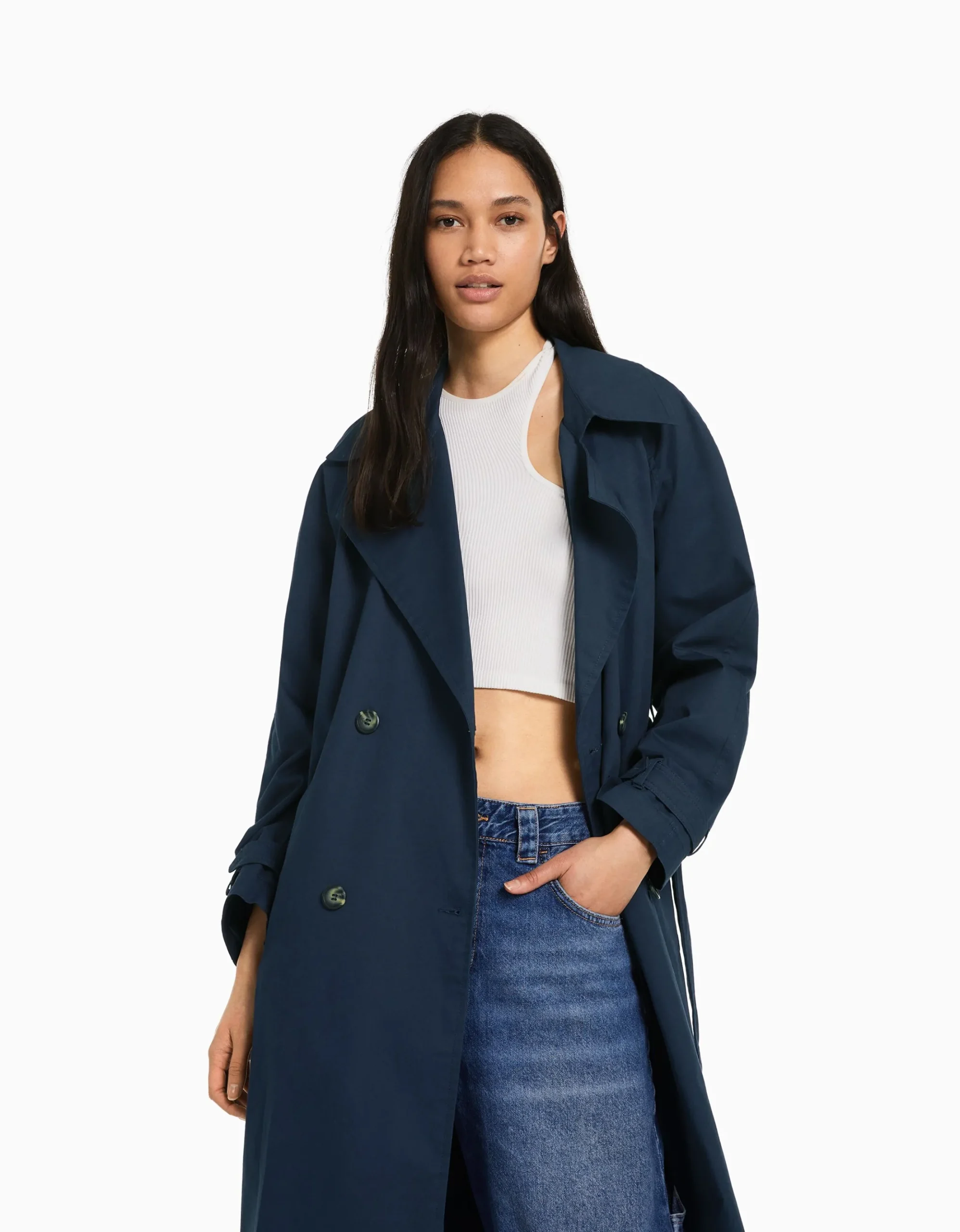 FEMME BERSHKA Trenchs et manteaux*Manteau trench coton