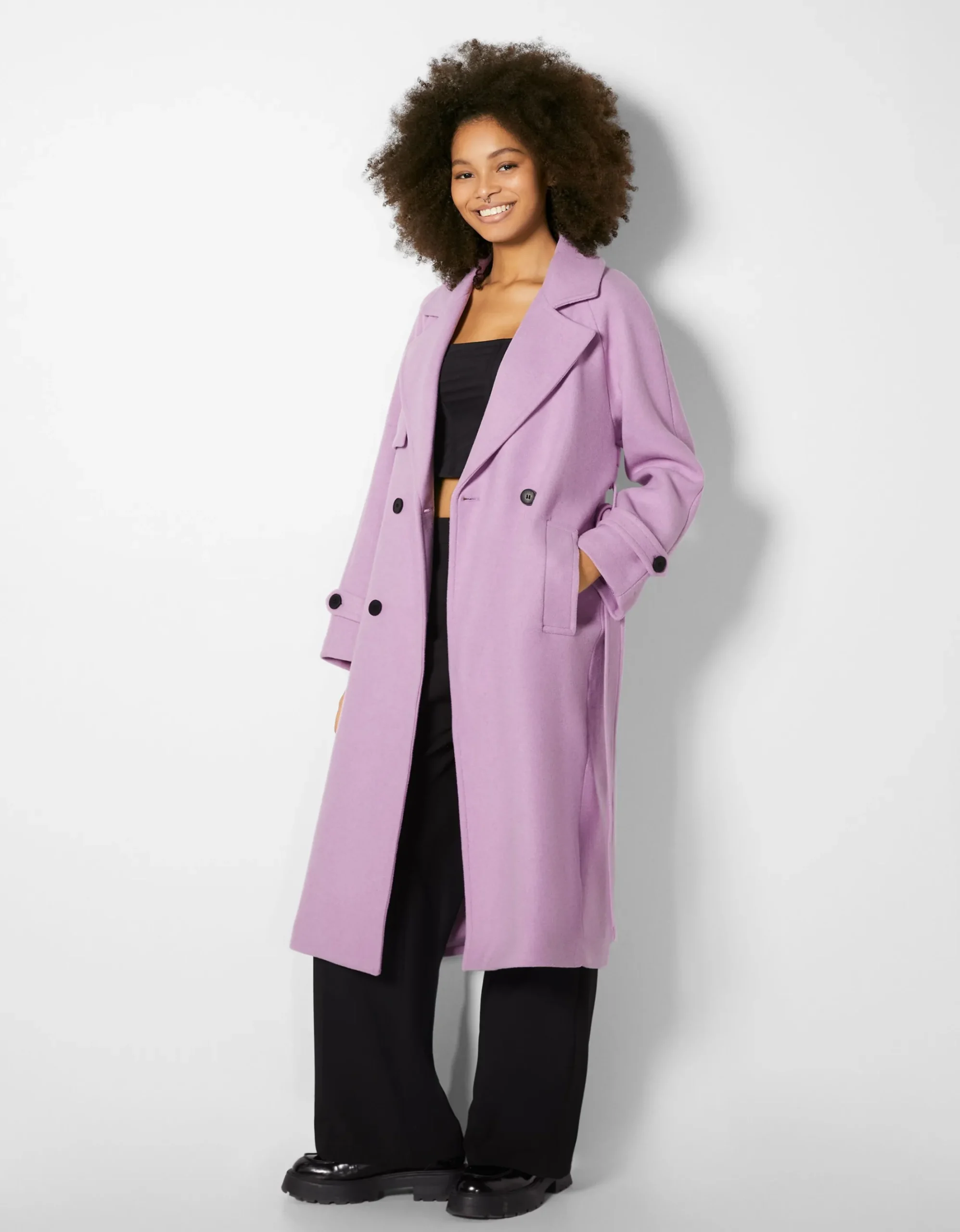 FEMME BERSHKA Trenchs et manteaux*Manteau trench laine