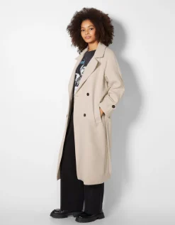 FEMME BERSHKA Trenchs et manteaux*Manteau trench laine mélangée