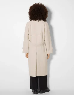 FEMME BERSHKA Trenchs et manteaux*Manteau trench laine mélangée