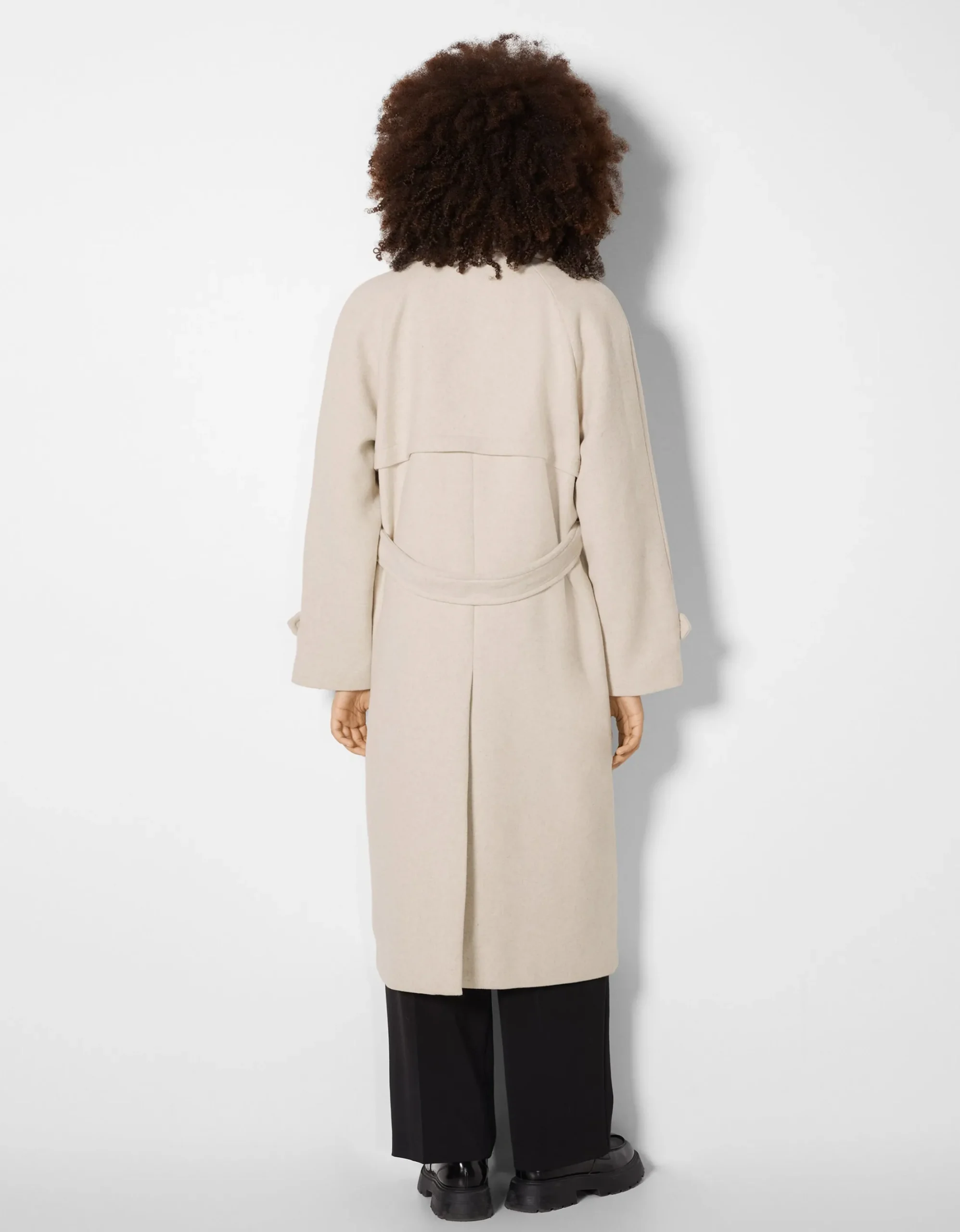 FEMME BERSHKA Trenchs et manteaux*Manteau trench laine mélangée