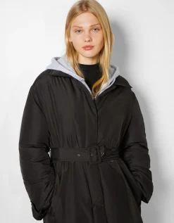 FEMME BERSHKA Trenchs et manteaux*Manteau trench matelassé long