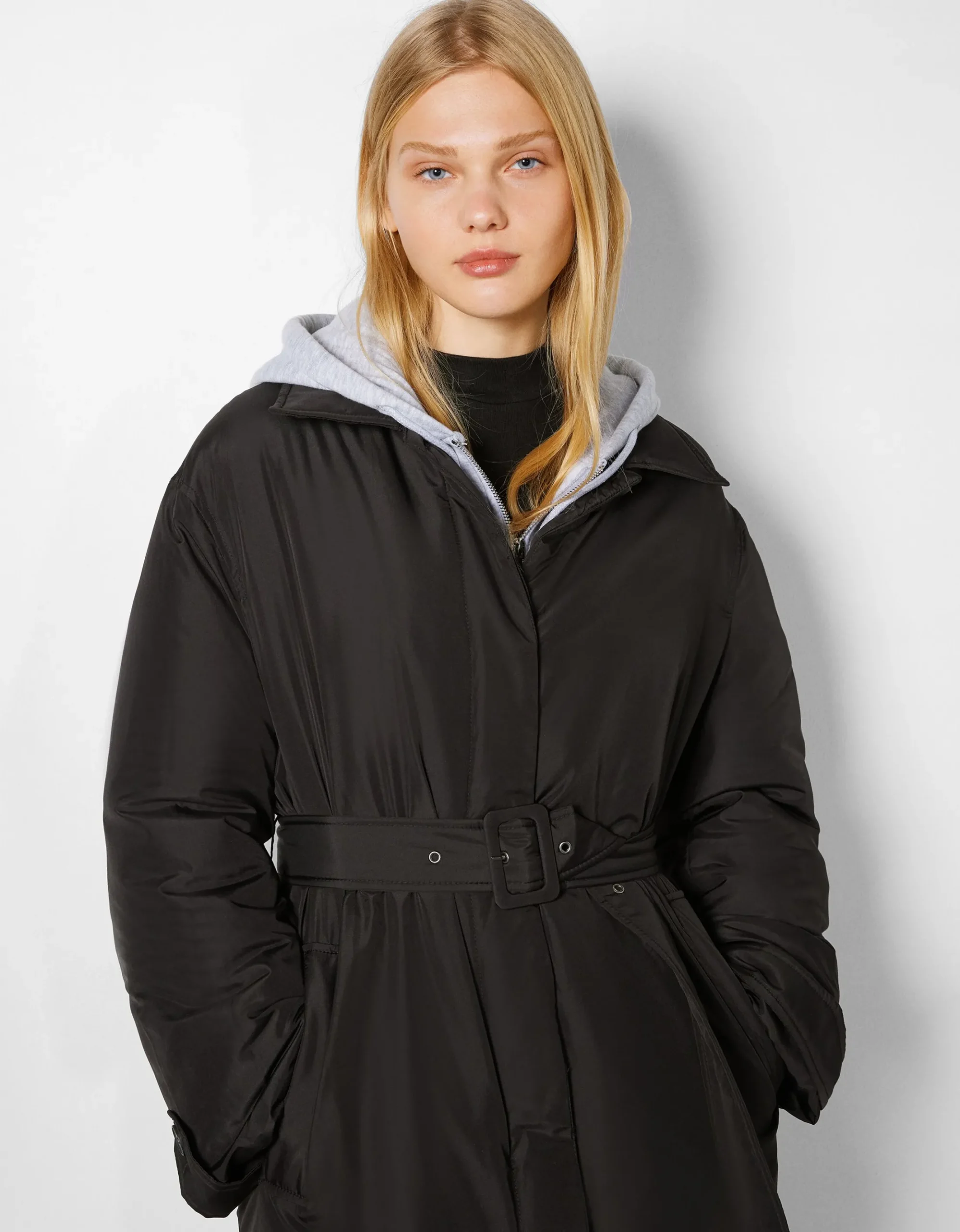 FEMME BERSHKA Trenchs et manteaux*Manteau trench matelassé long