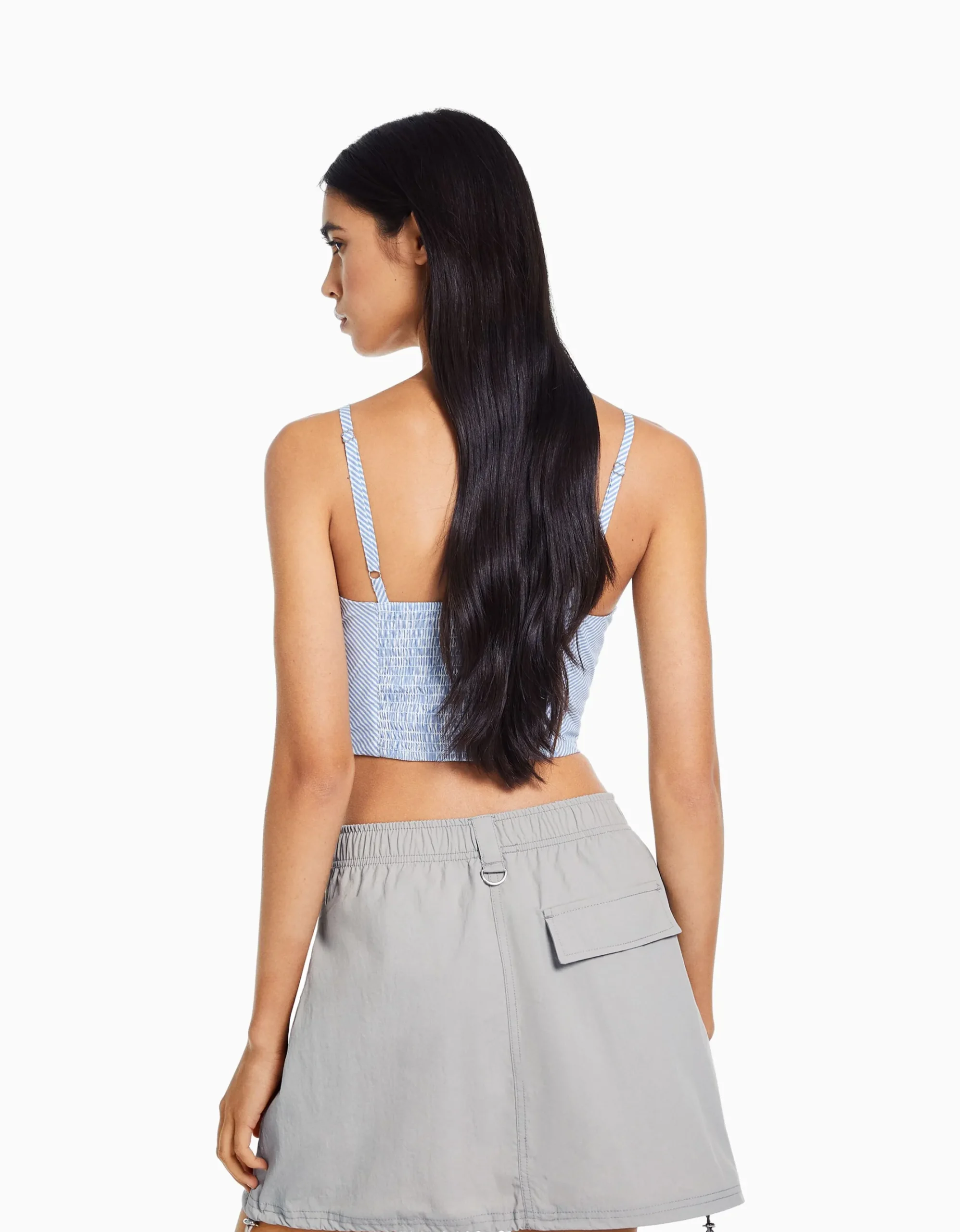 FEMME BERSHKA Vêtements*Minijupe cargo coton multipoches