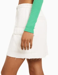 FEMME BERSHKA Denim*Minijupe denim cargo