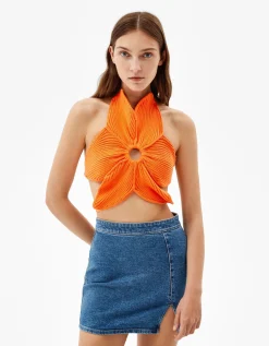 FEMME BERSHKA Jupes*Minijupe denim décontractée