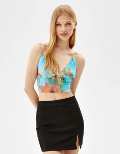 FEMME BERSHKA Jupes*Minijupe denim décontractée