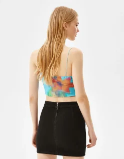 FEMME BERSHKA Jupes*Minijupe denim décontractée