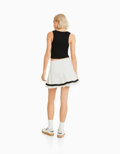 FEMME BERSHKA Jupes*Mini-jupe plissée bande