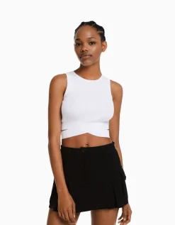 FEMME BERSHKA Jupes*Minijupe tailoring cargo poches