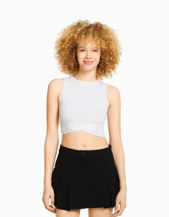 FEMME BERSHKA Vêtements*Mini-jupe tailoring cargo poches