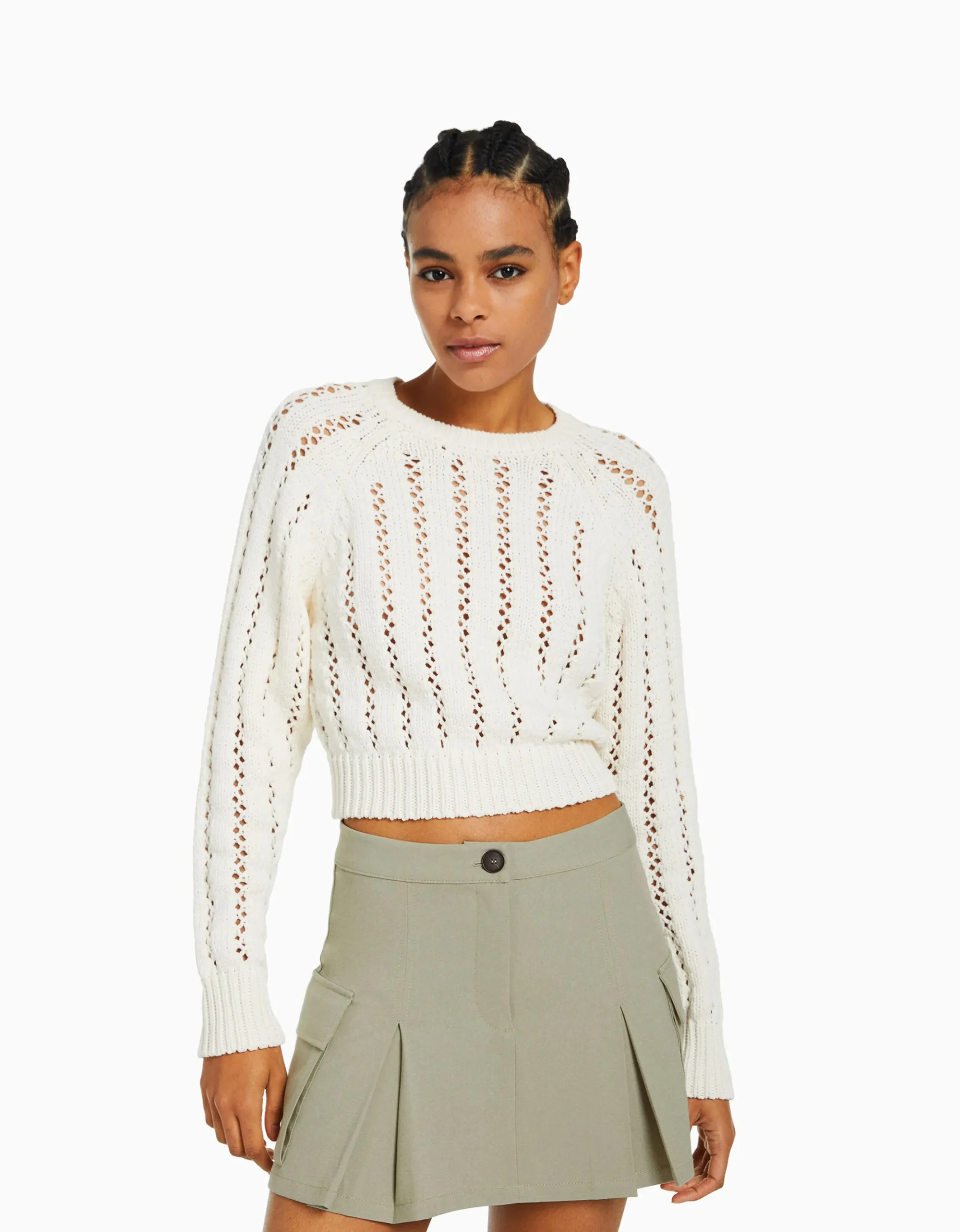 FEMME BERSHKA #bershkastyle*Mini-jupe tailoring cargo poches