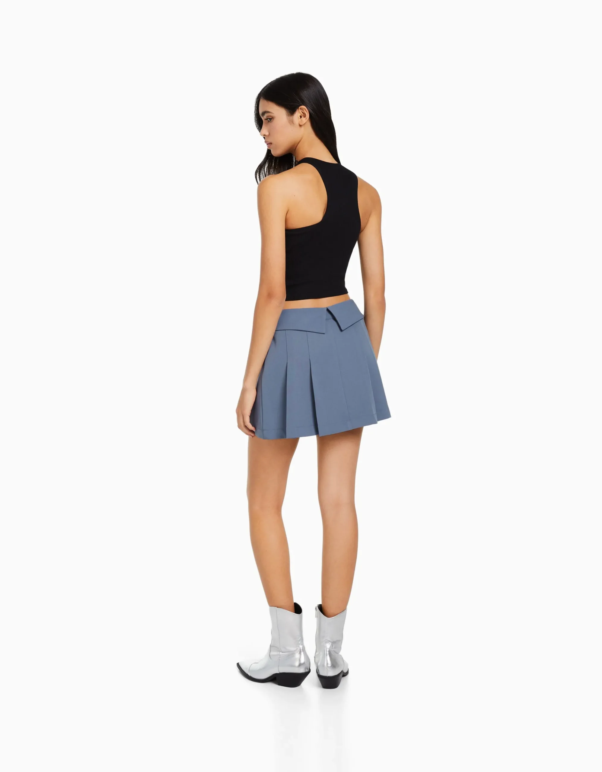 FEMME BERSHKA Vêtements*Minijupe tailoring plissée
